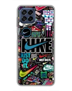 Чехол для Samsung Galaxy M53 (5G) (M536B) с картинкой «Яркий коллаж Nike»