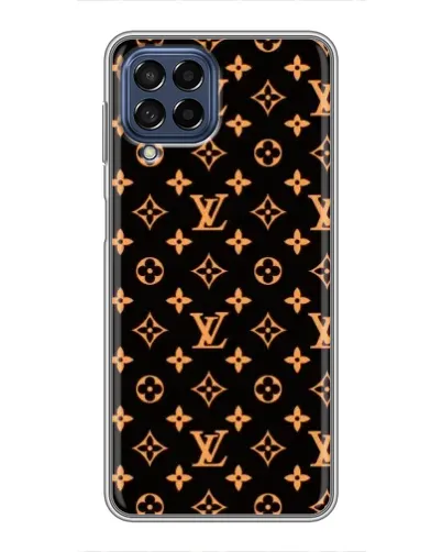 Чехол для Samsung Galaxy M53 (5G) (M536B) с картинкой «Золотая монограмма LV»