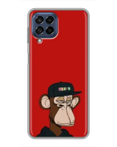Чехол для Samsung Galaxy M53 (5G) (M536B) с картинкой «Bored Ape — красный фон»