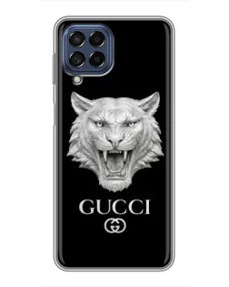 Чехол для Samsung Galaxy M53 (5G) (M536B) с картинкой «Gucci — серебряный лев»