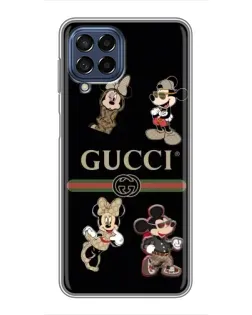 Чехол для Samsung Galaxy M53 (5G) (M536B) с картинкой «Gucci — герои Disney и монограмма»