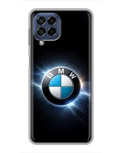 Чехол для Samsung Galaxy M53 (5G) (M536B) с картинкой «BMW — неоновое сияние»