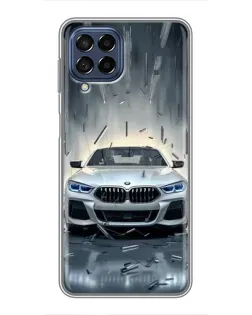 Чехол для Samsung Galaxy M53 (5G) (M536B) с картинкой «BMW в свете фар» Чехол для Samsung Galaxy M53 (5G) (M536B) с картинкой «BMW в свете фар»