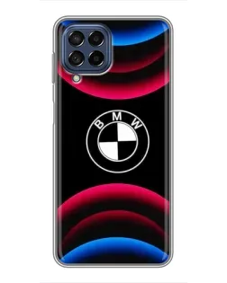 Чехол для Samsung Galaxy M53 (5G) (M536B) с картинкой «Логотип BMW и неоновые дуги» Чехол для Samsung Galaxy M53 (5G) (M536B) с картинкой «Логотип BMW и неоновые дуги»