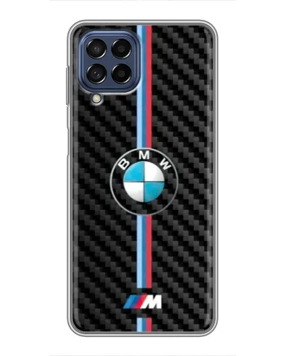 Чехол для Samsung Galaxy M53 (5G) (M536B) с картинкой «Эмблема BMW и карбон»
