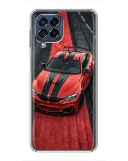 Чехол для Samsung Galaxy M53 (5G) (M536B) с картинкой «BMW на красной дорожке» Чехол для Samsung Galaxy M53 (5G) (M536B) с картинкой «BMW на красной дорожке»