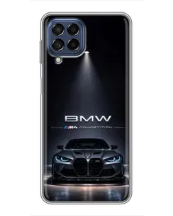Чехол для Samsung Galaxy M53 (5G) (M536B) с картинкой «BMW сквозь ночной город» Чехол для Samsung Galaxy M53 (5G) (M536B) с картинкой «BMW сквозь ночной город»