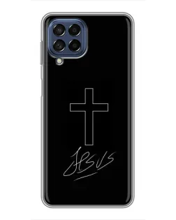 Чехол для Samsung Galaxy M53 (5G) (M536B) с картинкой «Графический крест Jesus»