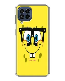 Чехол для Samsung Galaxy M53 (5G) (M536B) с картинкой «Минималистичный Спанч Боб» Чехол для Samsung Galaxy M53 (5G) (M536B) с картинкой «Минималистичный Спанч Боб»