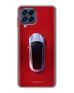 Чехол для Samsung Galaxy M53 (5G) (M536B) с картинкой «Tesla Top View»