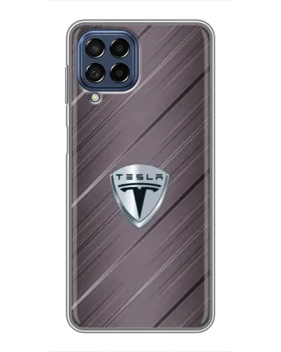 Чехол для Samsung Galaxy M53 (5G) (M536B) с картинкой «Металлическая текстура Tesla»