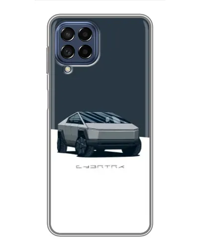 Чехол для Samsung Galaxy M53 (5G) (M536B) с картинкой «Серебристый Cybertruck Tesla»