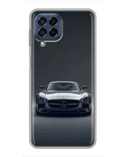 Чехол для Samsung Galaxy M53 (5G) (M536B) с картинкой «Mercedes на черном»