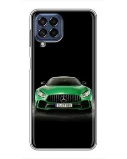 Чехол для Samsung Galaxy M53 (5G) (M536B) с картинкой «Mercedes — неоновый лого»
