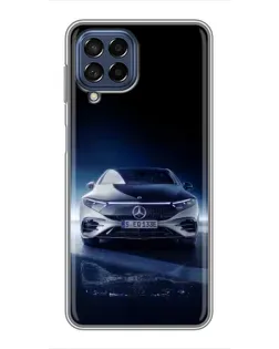 Чехол для Samsung Galaxy M53 (5G) (M536B) с картинкой «Ночной Mercedes EQ»