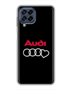 Чехол для Samsung Galaxy M53 (5G) (M536B) с картинкой «Логотип Audi Heart»
