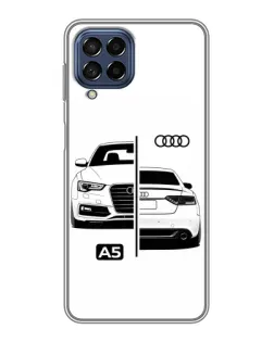 Чехол для Samsung Galaxy M53 (5G) (M536B) с картинкой «Audi — контрастный дизайн»