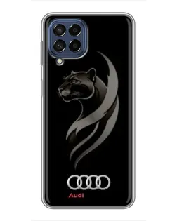 Чехол для Samsung Galaxy M53 (5G) (M536B) с картинкой «Графика — пантера и Audi»