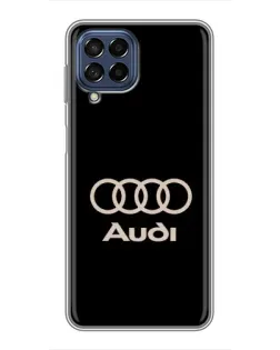 Чехол для Samsung Galaxy M53 (5G) (M536B) с картинкой «Audi — золотой логотип»