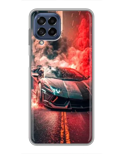 Чехол для Samsung Galaxy M53 (5G) (M536B) с картинкой «Lamborghini красный дым»