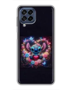 Чехол для Samsung Galaxy M53 (5G) (M536B) с картинкой «Stitch в цветах» Чехол для Samsung Galaxy M53 (5G) (M536B) с картинкой «Stitch в цветах»