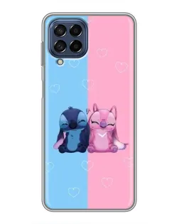 Чехол для Samsung Galaxy M53 (5G) (M536B) с картинкой «Stitch и Angel Love» Чехол для Samsung Galaxy M53 (5G) (M536B) с картинкой «Stitch и Angel Love»