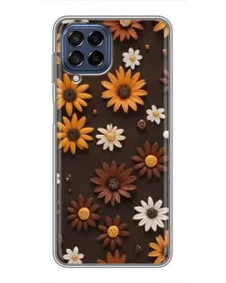 Чехол для Samsung Galaxy M53 (5G) (M536B) с картинкой «Узор из маленьких подсолнухов»