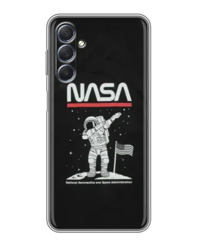 Чехол для Samsung Galaxy M54 (5G) с картинкой «NASA — шагаем по Луне» Чехол для Samsung Galaxy M54 (5G) с картинкой «NASA — шагаем по Луне»