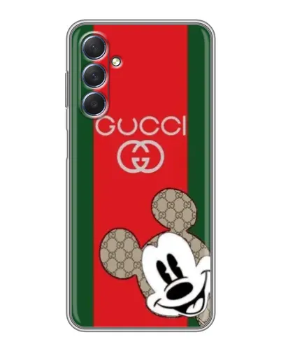 Чехол для Samsung Galaxy M54 (5G) с картинкой «Gucci — полосы и Микки»