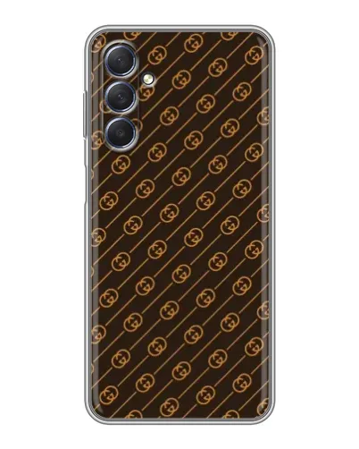 Чехол для Samsung Galaxy M54 (5G) с картинкой «Gucci — золотые диагонали»