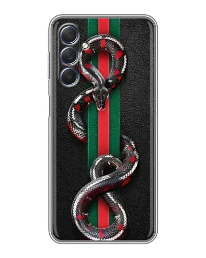 Чехол для Samsung Galaxy M54 (5G) с картинкой «Gucci — змея на полосе» Чехол для Samsung Galaxy M54 (5G) с картинкой «Gucci — змея на полосе»