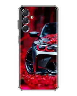 Чехол для Samsung Galaxy M54 (5G) с картинкой «Спортивная BMW и цветы» Чехол для Samsung Galaxy M54 (5G) с картинкой «Спортивная BMW и цветы»