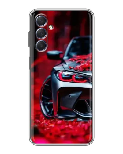Чехол для Samsung Galaxy M54 (5G) с картинкой «Спортивная BMW и цветы» Чехол для Samsung Galaxy M54 (5G) с картинкой «Спортивная BMW и цветы»