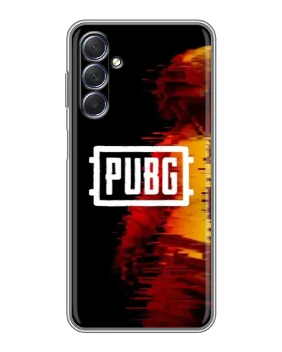 Чехол для Samsung Galaxy M54 (5G) с картинкой «Яркий логотип PUBG»