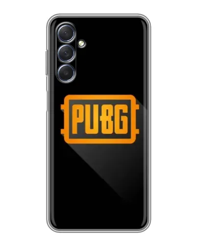 Чехол для Samsung Galaxy M54 (5G) с картинкой «PUBG — рамка лого»