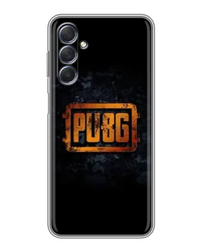 Чехол для Samsung Galaxy M54 (5G) с картинкой «PUBG — золотой логотип»