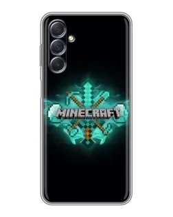 Чехол для Samsung Galaxy M54 (5G) с картинкой «Minecraft Diamond лого» Чехол для Samsung Galaxy M54 (5G) с картинкой «Minecraft Diamond лого»