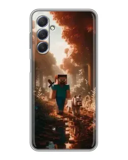 Чехол для Samsung Galaxy M54 (5G) с картинкой «Стив в лесу» Чехол для Samsung Galaxy M54 (5G) с картинкой «Стив в лесу»
