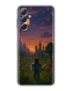 Чехол для Samsung Galaxy M54 (5G) с картинкой «Стив у башни» Чехол для Samsung Galaxy M54 (5G) с картинкой «Стив у башни»