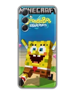 Чехол для Samsung Galaxy M54 (5G) с картинкой «Губка Боб Minecraft» Чехол для Samsung Galaxy M54 (5G) с картинкой «Губка Боб Minecraft»
