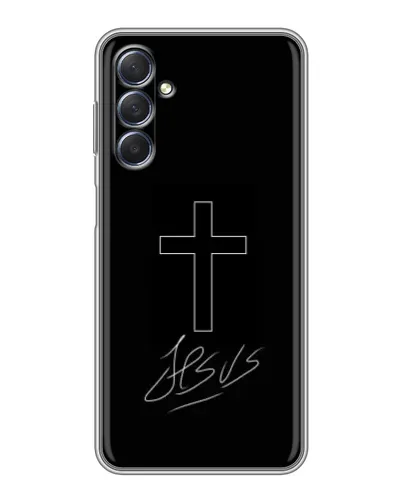 Чехол для Samsung Galaxy M54 (5G) с картинкой «Графический крест Jesus» Чехол для Samsung Galaxy M54 (5G) с картинкой «Графический крест Jesus»