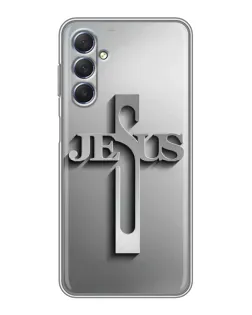 Чехол для Samsung Galaxy M54 (5G) с картинкой «Металлический крест Jesus»