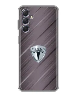 Чехол для Samsung Galaxy M54 (5G) с картинкой «Металлическая текстура Tesla» Чехол для Samsung Galaxy M54 (5G) с картинкой «Металлическая текстура Tesla»