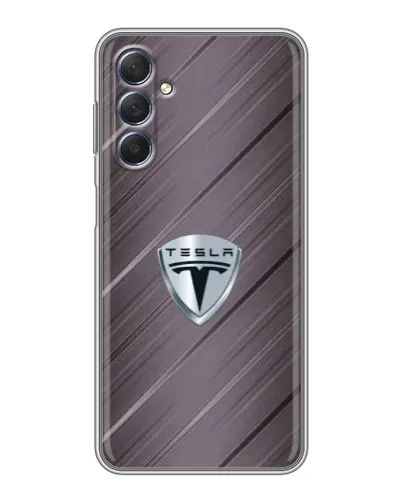 Чехол для Samsung Galaxy M54 (5G) с картинкой «Металлическая текстура Tesla»
