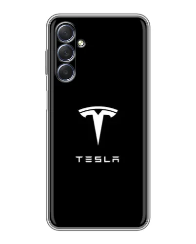 Чехол для Samsung Galaxy M54 (5G) с картинкой «Tesla White Logo»