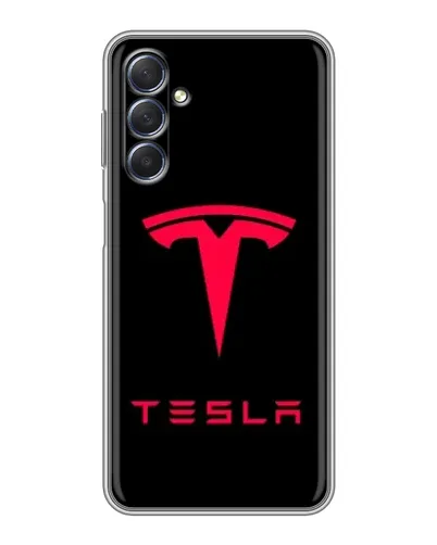 Чехол для Samsung Galaxy M54 (5G) с картинкой «Tesla Red Logo»