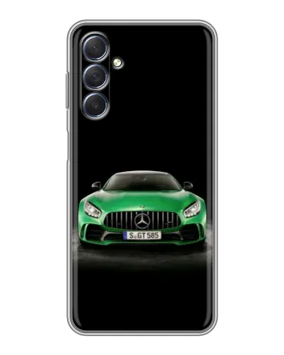 Чехол для Samsung Galaxy M54 (5G) с картинкой «Mercedes — неоновый лого»