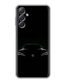 Чехол для Samsung Galaxy M54 (5G) с картинкой «Mercedes — силуэт авто» Чехол для Samsung Galaxy M54 (5G) с картинкой «Mercedes — силуэт авто»