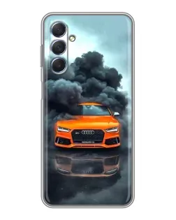 Чехол для Samsung Galaxy M54 (5G) с картинкой «Audi в облаках дыма» Чехол для Samsung Galaxy M54 (5G) с картинкой «Audi в облаках дыма»