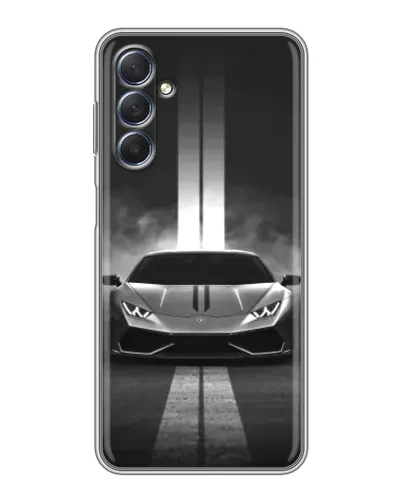 Чехол для Samsung Galaxy M54 (5G) с картинкой «Lamborghini симметрия дорог»